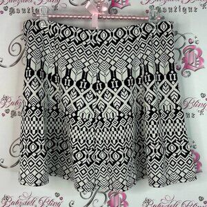 Aeropostale skirt stretchy Aztec boho  Black and White Patterned Mini Skirt